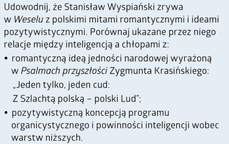 „Wesele” Stanisława Wyspiańskiego – Język polski